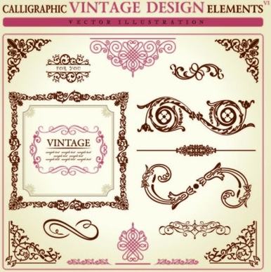 europeanstyle lace pattern elements 03 vector