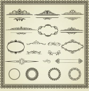 europeanstyle lace pattern vector