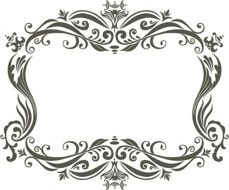decorative frame template elegant classic european symmetric curves