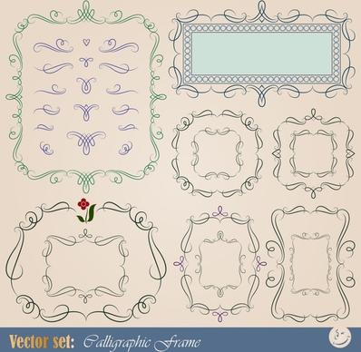 border decorative templates elegant european symmetric curves