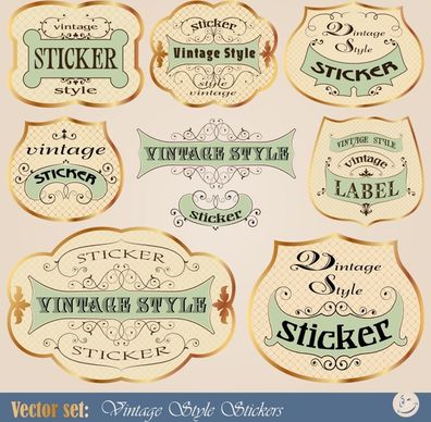 labels templates european elegant vintage decor