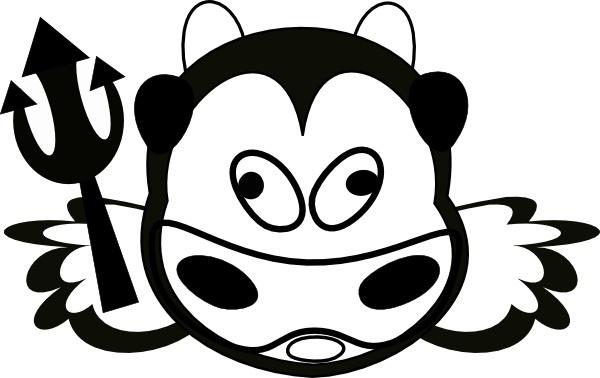 Evil Cow clip art