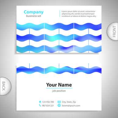 excellent business cards front back template vector