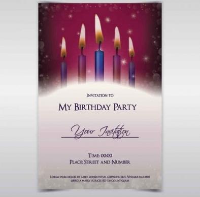 exquisite birthday invitations card vector