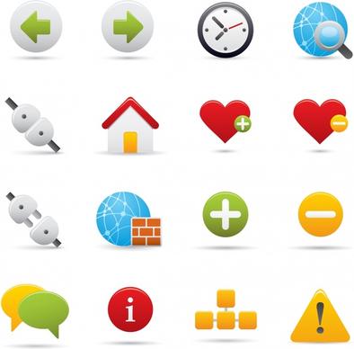 digital application icons colorful symbols sketch modern design