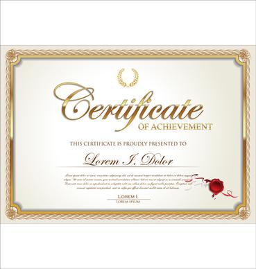 exquisite certificate frames with template vector