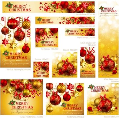 exquisite christmas promotional 01 vector