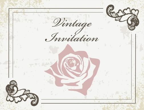 invitation card background elegant retro decor