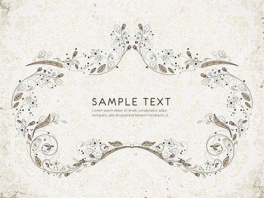 card decorative template elegant classical symmetric nature elements