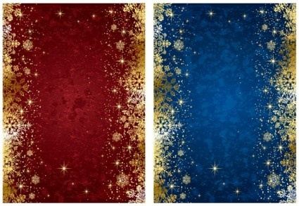 exquisite gold snowflake christmas background vector