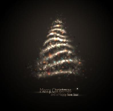 exquisite halo christmas tree 04 vector