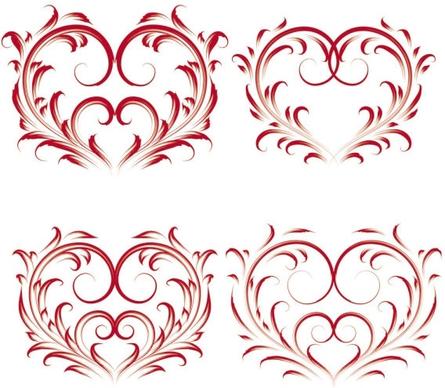 exquisite heartshaped pattern vector