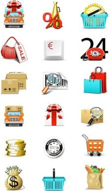 trading icons templates modern colorful symbols