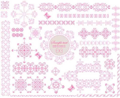 exquisite lace pattern 03 vector