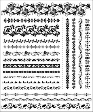 exquisite lace two sides continual vector