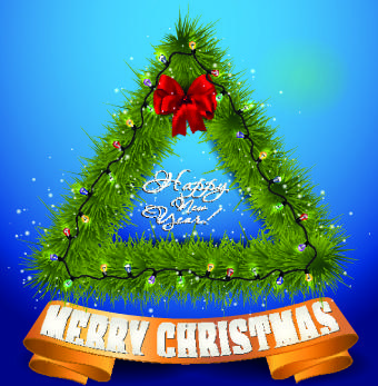 exquisite new year christmas background vector