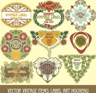 exquisite pattern stickers 01 vector