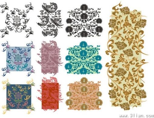 pattern design elements classical seamless curves ornament