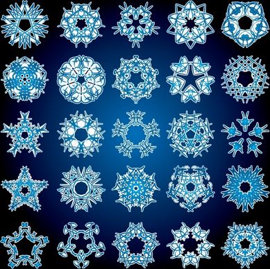 christmas background snowflakes shaped design elements flat symmetric