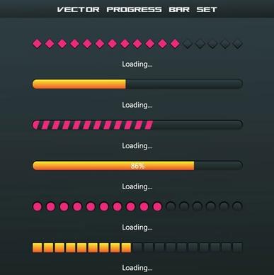 exquisite progress bar load vector