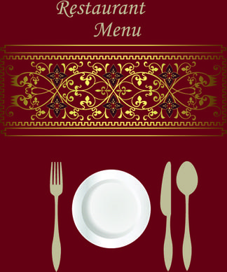exquisite restaurant menu cover vector set