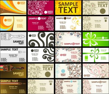 card backgrounds collection various themes modern classic design