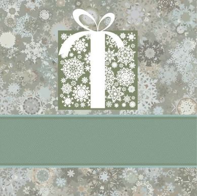 christmas card cover template snowflakes present box decor