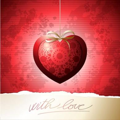 exquisite valentine39s day greeting card 01 vector