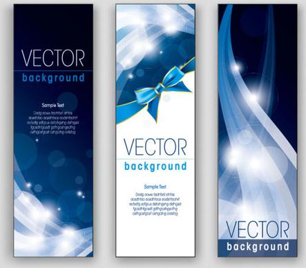 exquisite vertical banner design vector