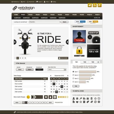 exquisite web design eps template vector