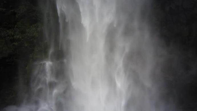 extreme white waterfall on mountain