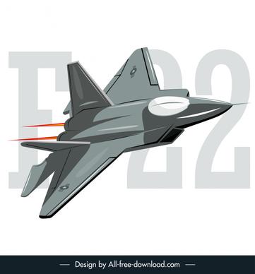 f 22 jet advertising banner dynamic 3d design