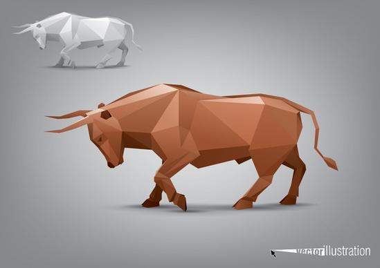 facade body animal models buffalo vector