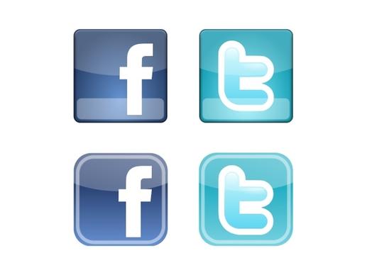 Facebook & Twitter Icons