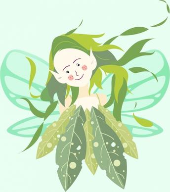 fairy painting cute cartoon character