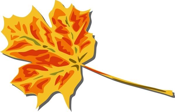 Fall Coloured Leaf clip art