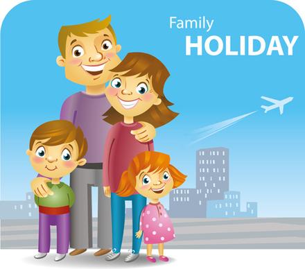 family holiday travel background
