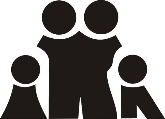 Family Sign Symbol Black clip art