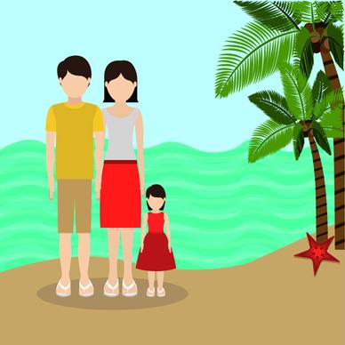family travel design vector