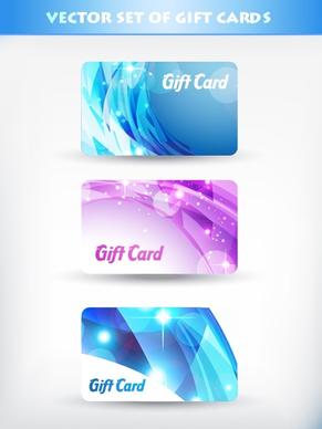 fancy gift card template vector flow line card starlight