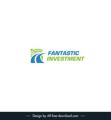 fantastic investment company agriculture and transport logo template elegant texts curves outline 