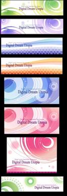 abstract background sets multicolored curves decor