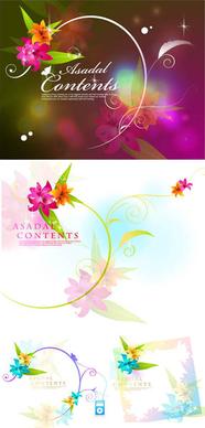 fantasy flower background design vector