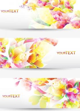 fantasy flowers background banner template vector 1