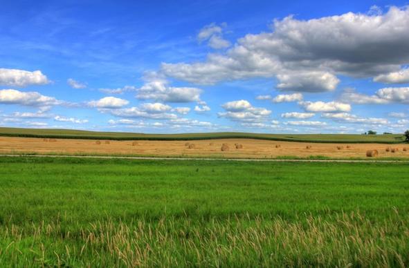 farm and fields landscape on the jane adams trail illinois