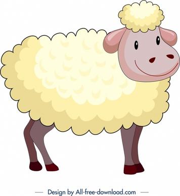 farm animal background sheep icon colored cartoon design