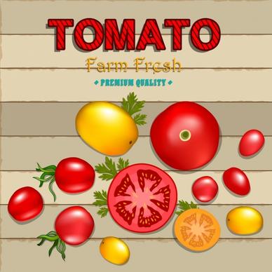farm products background tomato icon shiny flat design