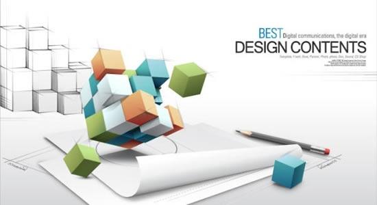 business background template modern 3d dynamic design
