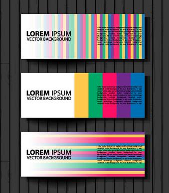 fashion banners colored design vector