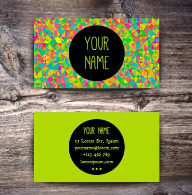 fashion business card colored vector